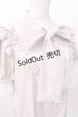 画像4: NOEMIE / ロゴ刺繍ボウタイブラウス M ピンク Y-25-07-16-008-LO-BL-SZ-ZT312