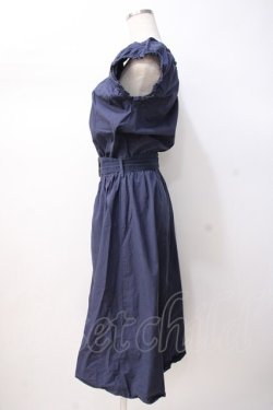 画像2: axes femme / ベルト付きギャザーワンピース M 紺 Y-25-07-16-100-AX-OP-SZ-ZY