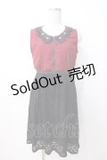 axes femme / レース切替ワンピース M 黒×赤 Y-25-07-16-101-AX-OP-SZ-ZY