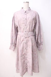 axes femme POETIQUE / ヴィンテージベリーシャツワンピース  ピンク Y-25-07-16-102-AX-OP-SZ-ZY