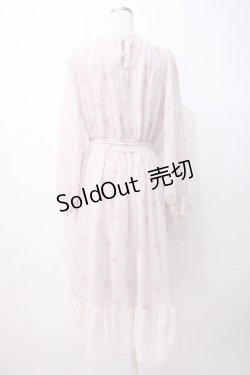 画像3: axes femme / ストライプフラワーシフォンワンピース  ピンク Y-25-07-16-103-AX-OP-SZ-ZI