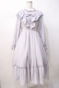 axes femme kawaii / ヴィンテージシフォンワンピース  ラベンダー Y-25-07-16-104-AX-OP-SZ-ZY