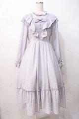 axes femme kawaii / ヴィンテージシフォンワンピース  ラベンダー Y-25-07-16-104-AX-OP-SZ-ZI