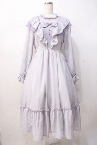 axes femme kawaii / ヴィンテージシフォンワンピース  ラベンダー Y-25-07-16-104-AX-OP-SZ-ZY