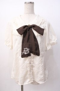 axes femme / リボン付きブラウス M 生成り Y-25-07-16-010-AX-BL-SZ-ZY