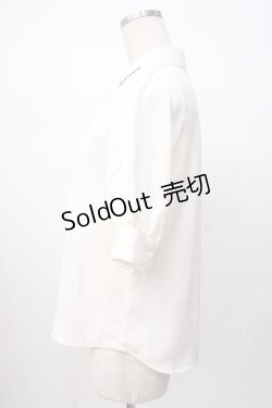 画像2: Fi.n.t / リボンタイ付きロゴ刺繍衿ブラウス  生成り Y-25-07-16-012-CA-BL-SZ-ZY