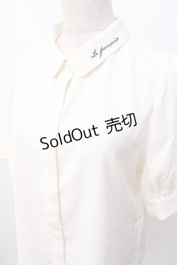 画像4: Fi.n.t / リボンタイ付きロゴ刺繍衿ブラウス  生成り Y-25-07-16-012-CA-BL-SZ-ZY