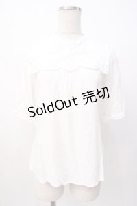 Fi.n.t / カットワーク刺繍クロスヨークブラウス  白 Y-25-07-16-014-CA-BL-SZ-ZY