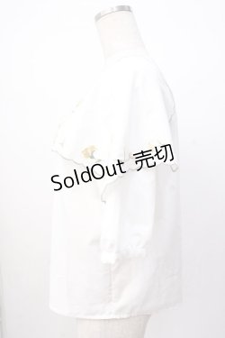 画像2: Fi.n.t / アザレア刺繍ハンカチケープブラウス  白 Y-25-07-16-015-CA-BL-SZ-ZY