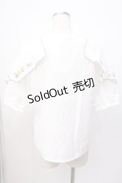 画像3: Fi.n.t / アザレア刺繍ハンカチケープブラウス  白 Y-25-07-16-015-CA-BL-SZ-ZY