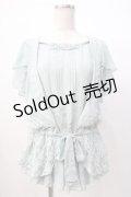 axes femme / パール付ブラウスチュニ M ミント Y-25-07-16-020-AX-BL-SZ-ZY