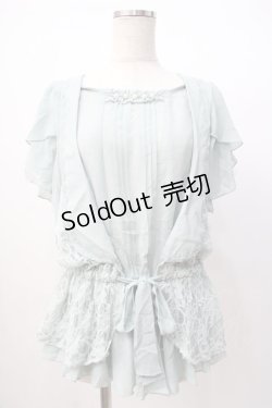 画像1: axes femme / パール付ブラウスチュニ M ミント Y-25-07-16-020-AX-BL-SZ-ZY