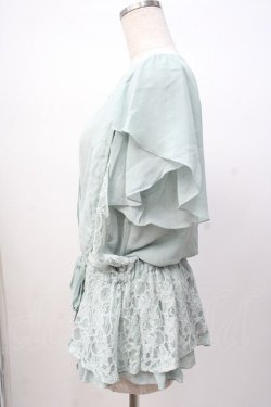 画像2: axes femme / パール付ブラウスチュニ M ミント Y-25-07-16-020-AX-BL-SZ-ZY