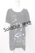 axes femme / 不思議の国のアリスチュニック M 黒 Y-25-07-16-023-AX-OP-SZ-ZY