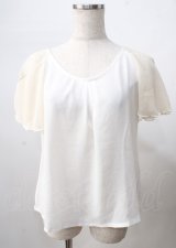 axes femme / シフォントップス  白 Y-25-07-18-046-AX-TO-SZ-ZY
