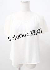 axes femme / シフォントップス  白 Y-25-07-18-046-AX-TO-SZ-ZY