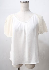 axes femme / シフォントップス  白 Y-25-07-18-046-AX-TO-SZ-ZY