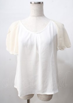 画像1: axes femme / シフォントップス  白 Y-25-07-18-046-AX-TO-SZ-ZY