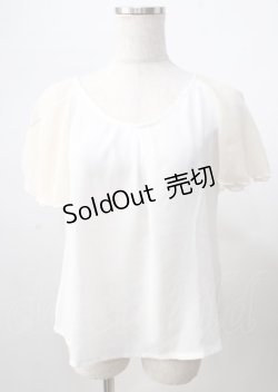 画像1: axes femme / シフォントップス  白 Y-25-07-18-046-AX-TO-SZ-ZY