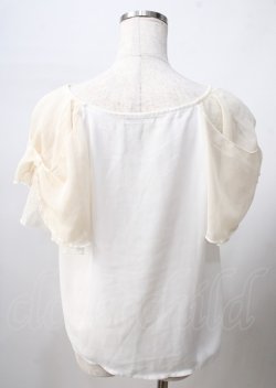 画像2: axes femme / シフォントップス  白 Y-25-07-18-046-AX-TO-SZ-ZY