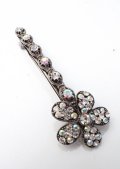 axes femme / 花ビジューバレッタ  シルバー Y-25-07-18-006-AX-ZA-SZ-ZY