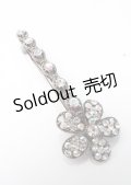 axes femme / 花ビジューバレッタ  シルバー Y-25-07-18-006-AX-ZA-SZ-ZY