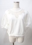 画像1: axes femme POETIQUE / カットワーク刺繍プルオーバー  白 Y-25-07-18-047-AX-TO-SZ-ZH (1)