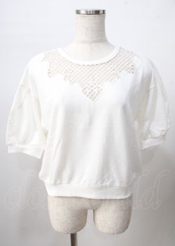 画像1: axes femme POETIQUE / カットワーク刺繍プルオーバー  白 Y-25-07-18-047-AX-TO-SZ-ZY
