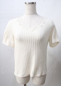 axes femme / ケーブルスカラップトップッス  生成り Y-25-07-18-048-AX-TO-SZ-ZY