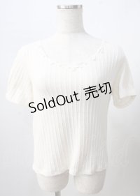 axes femme / ケーブルスカラップトップッス  生成り Y-25-07-18-048-AX-TO-SZ-ZY