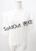 axes femme POETIQUE / 透かし編みサマーニットプルオーバー  生成り Y-25-07-18-050-AX-TO-SZ-ZY