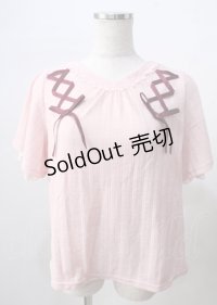 axes femme / レースアッププルオーバー  ピンク Y-25-07-18-052-AX-TO-SZ-ZY