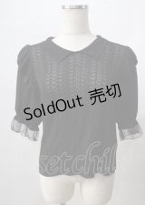 axes femme POETIQUE / 透かし編みサマーニットプルオーバー  黒 Y-25-07-18-054-AX-TO-SZ-ZY