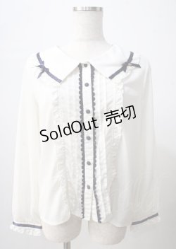 画像1: axes femme POETIQUE / 釦デザインフリルブラウス  アイボリー Y-25-07-18-060-AX-TO-SZ-ZY