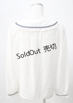 画像2: axes femme POETIQUE / 釦デザインフリルブラウス  アイボリー Y-25-07-18-060-AX-TO-SZ-ZY