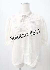 axes femme / ヨークレースドットドビーブラウス  生成り Y-25-07-18-062-AX-BL-SZ-ZY