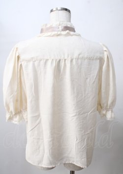 画像2: axes femme / ヨークレースドットドビーブラウス  生成り Y-25-07-18-062-AX-BL-SZ-ZY
