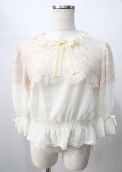 画像1: Angelic Pretty / Noble Laceブラウス  アイボリー Y-25-07-18-063-AP-BL-SZ-ZY
