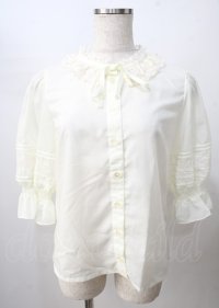 Melody BasKet /スタンドカラートーションレースブラウス - 生成り Y-25-07-18-064-LO-OP-AS-ZY