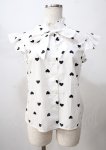 画像1: MILK / ハートキャンディブラウス Free ホワイト/ブラックハート Y-25-07-18-075-ML-BL-NS-ZT098 (1)