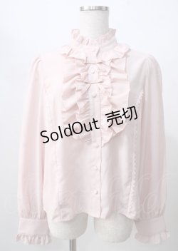 画像1: axes femme kawaii / スタンドフリルブラウス M ピンク Y-25-07-18-076-AX-BL-SZ-ZH
