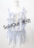 LIZ LISA / コットンレース刺繍チュニ  ブルー Y-25-07-18-079-LO-OP-SZ-ZY