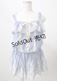 LIZ LISA / コットンレース刺繍チュニ  ブルー Y-25-07-18-079-LO-OP-SZ-ZY