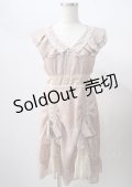 axes femme / リボン付きシフォンドレス  ピンク Y-25-07-18-081-AX-OP-SZ-ZY