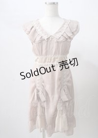 axes femme / リボン付きシフォンドレス  ピンク Y-25-07-18-081-AX-OP-SZ-ZY