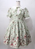 axes femme kawaii / ベリーフィールズワンピース  グリーン Y-25-07-18-100-AX-BL-SZ-ZY