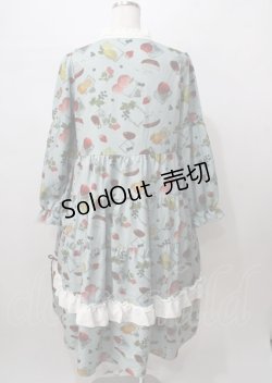 画像2: axes femme / フルーツティ柄ティアードワンピース  グリーン Y-25-07-18-101-AX-OP-SZ-ZI