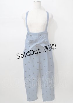 画像1: Franche Lippee / ドットデニムサロペット  青デニムＸ黒 Y-25-07-18-104-LO-PA-SA-ZY