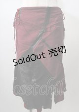 Ozz Croce / 編み上げ刺繍スカート  ワイン Y-25-07-18-109-OO-SK-AS-ZS