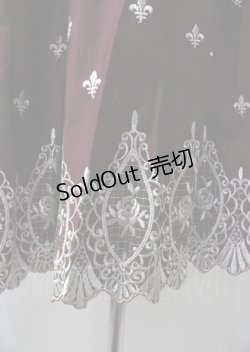画像3: Innocent World / バラとユリ紋章のスカラップスカート  ワイン Y-25-07-18-116-IW-SK-SZ-ZY
